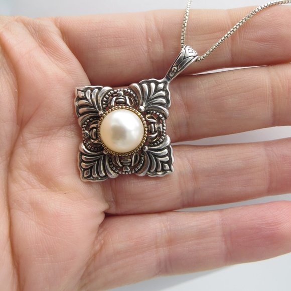 Sterling 14k Freshwater Pearl Necklace - Picture 4 of 8
